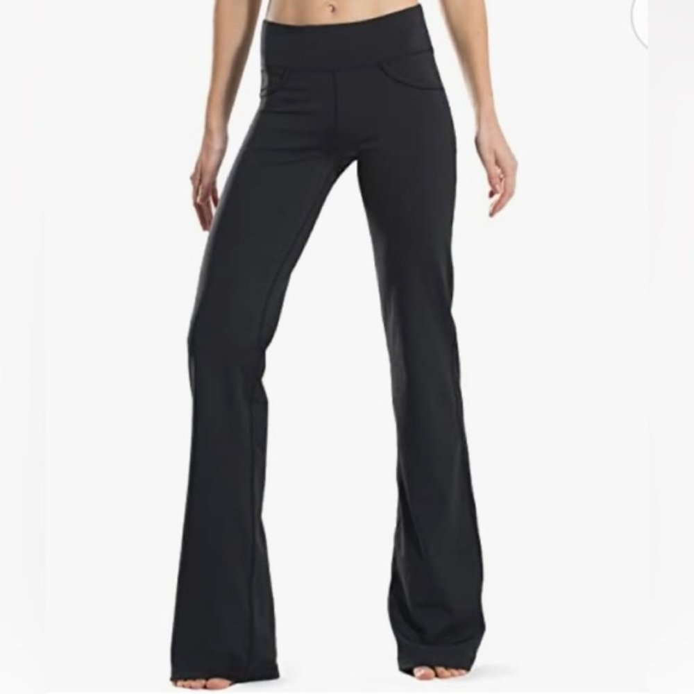Safort Yoga Pants-Leggings-Bootcut-4-Pocket Althletic Everyday Leggings- Size M